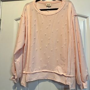 NWOT. BiBi brand size small. Pink. Oversized.